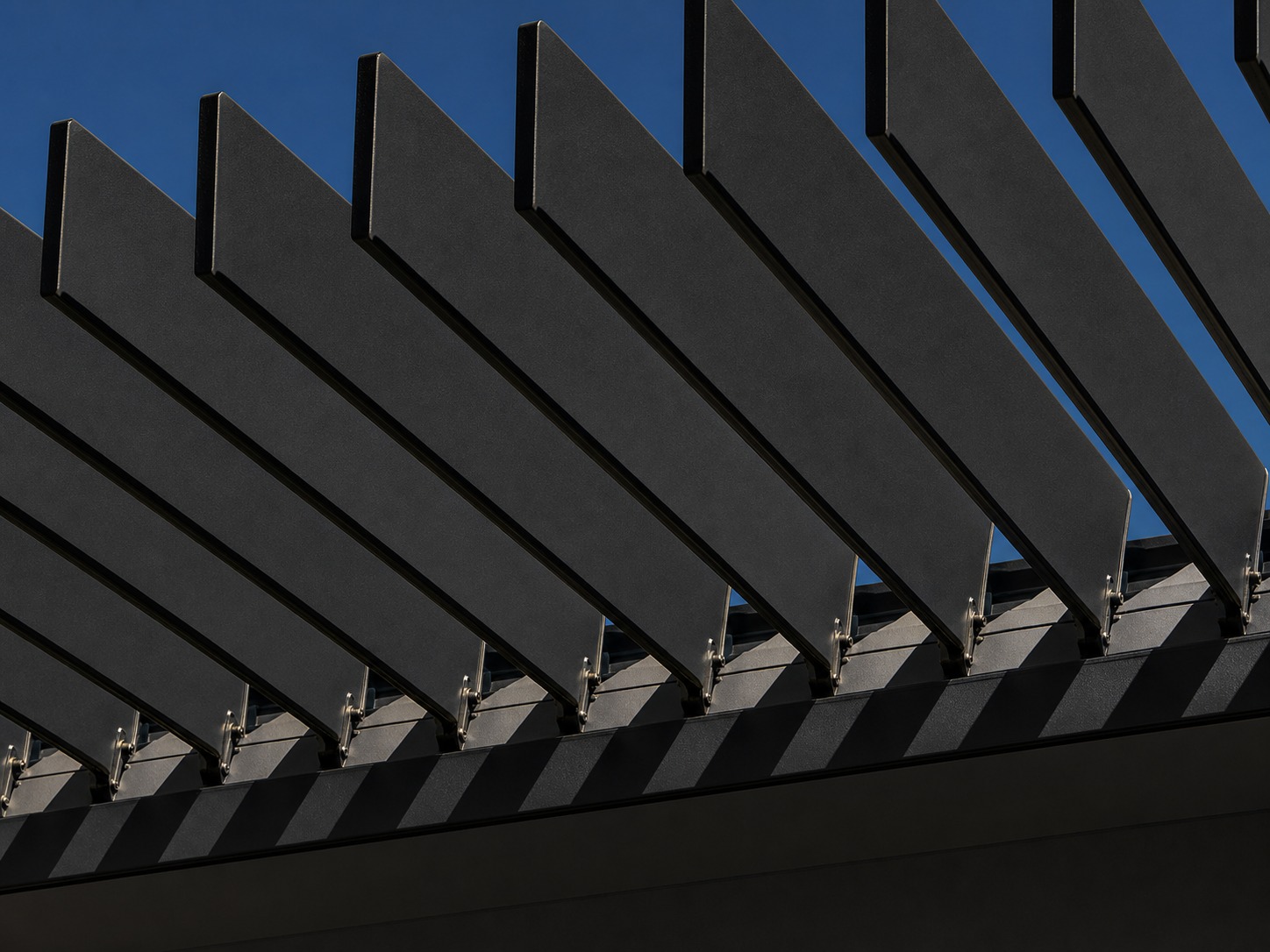 Louvre blade detail — light and shadow