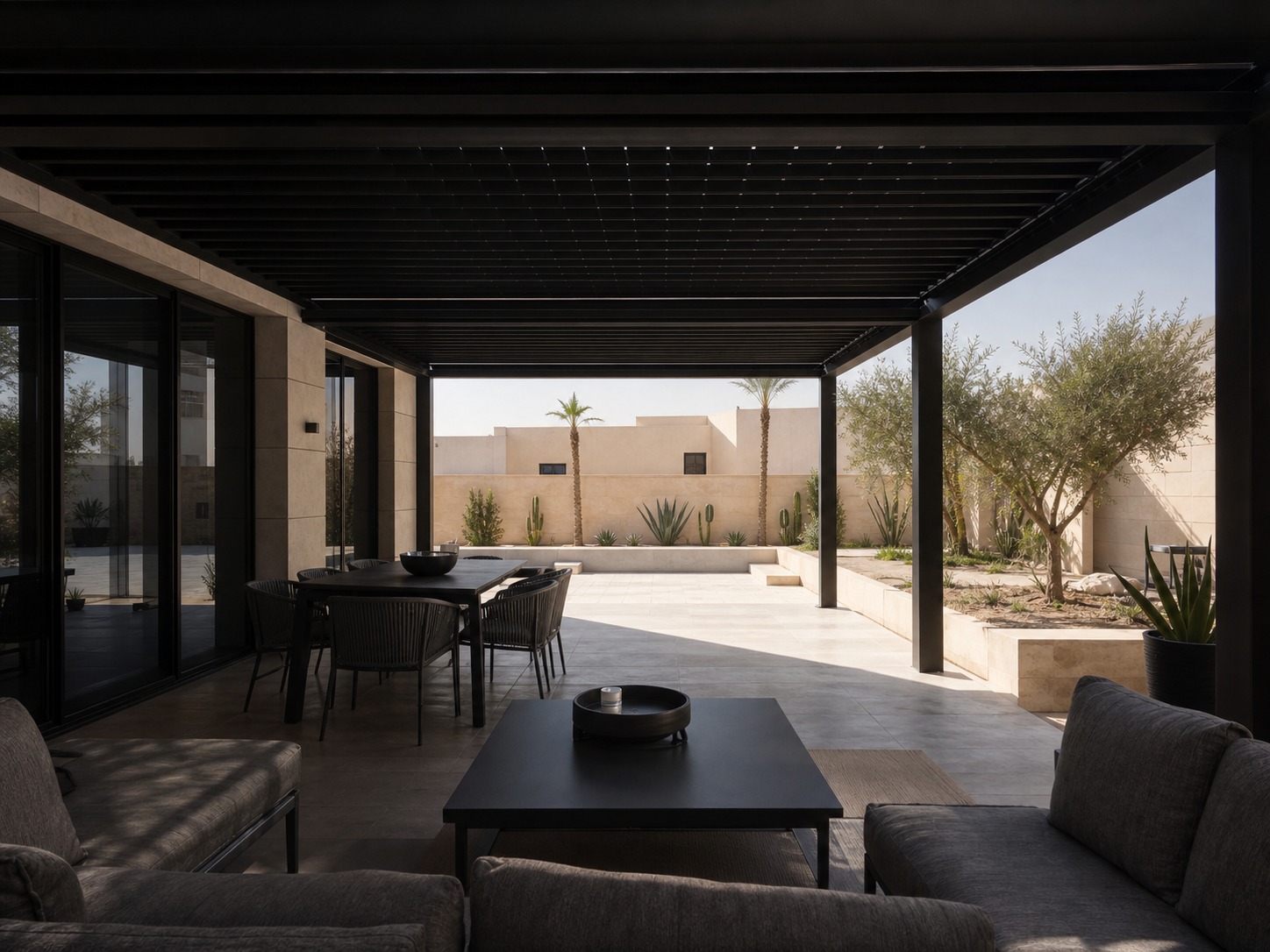 Poolside shade structure