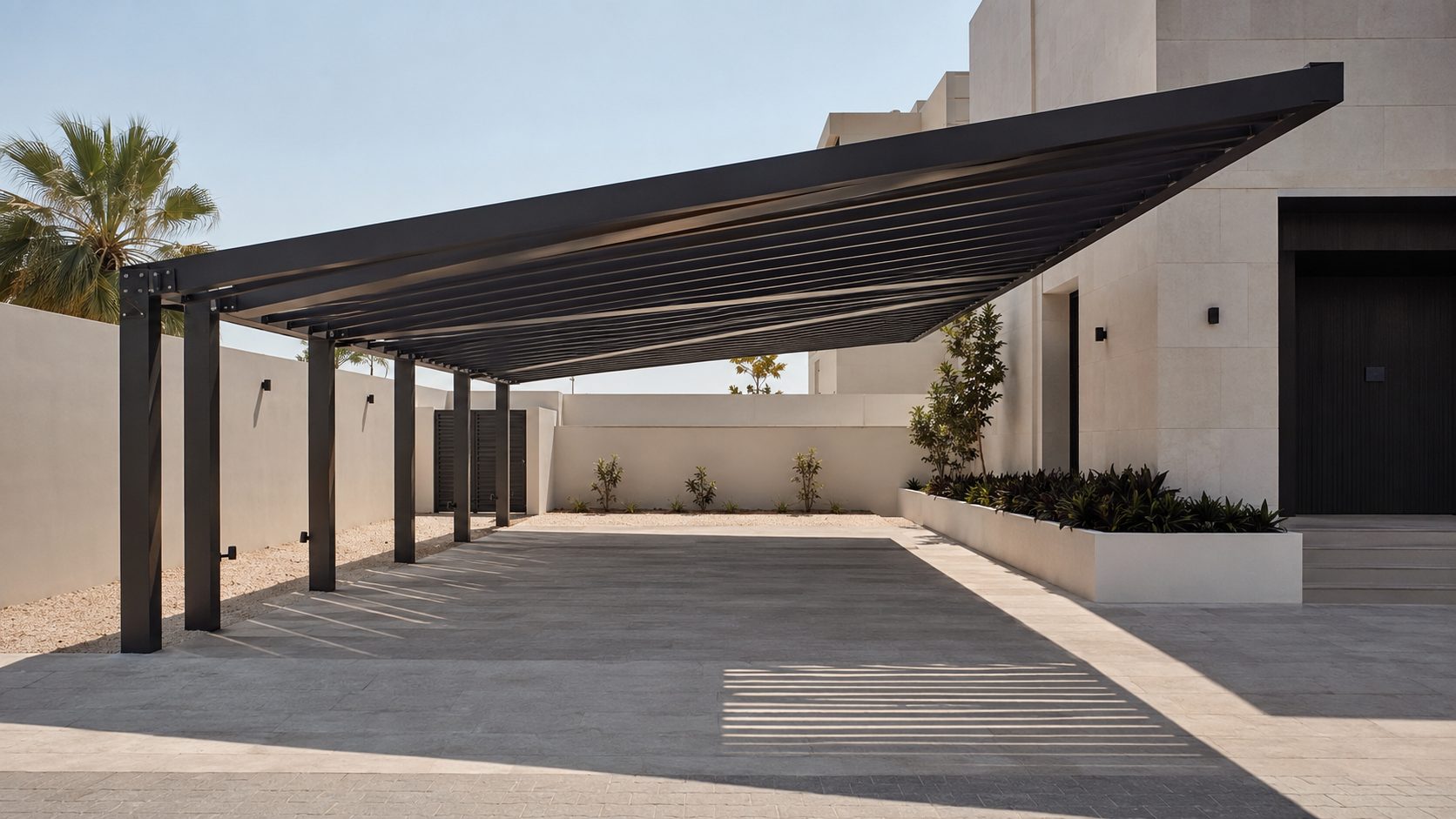 Cantilever car shade