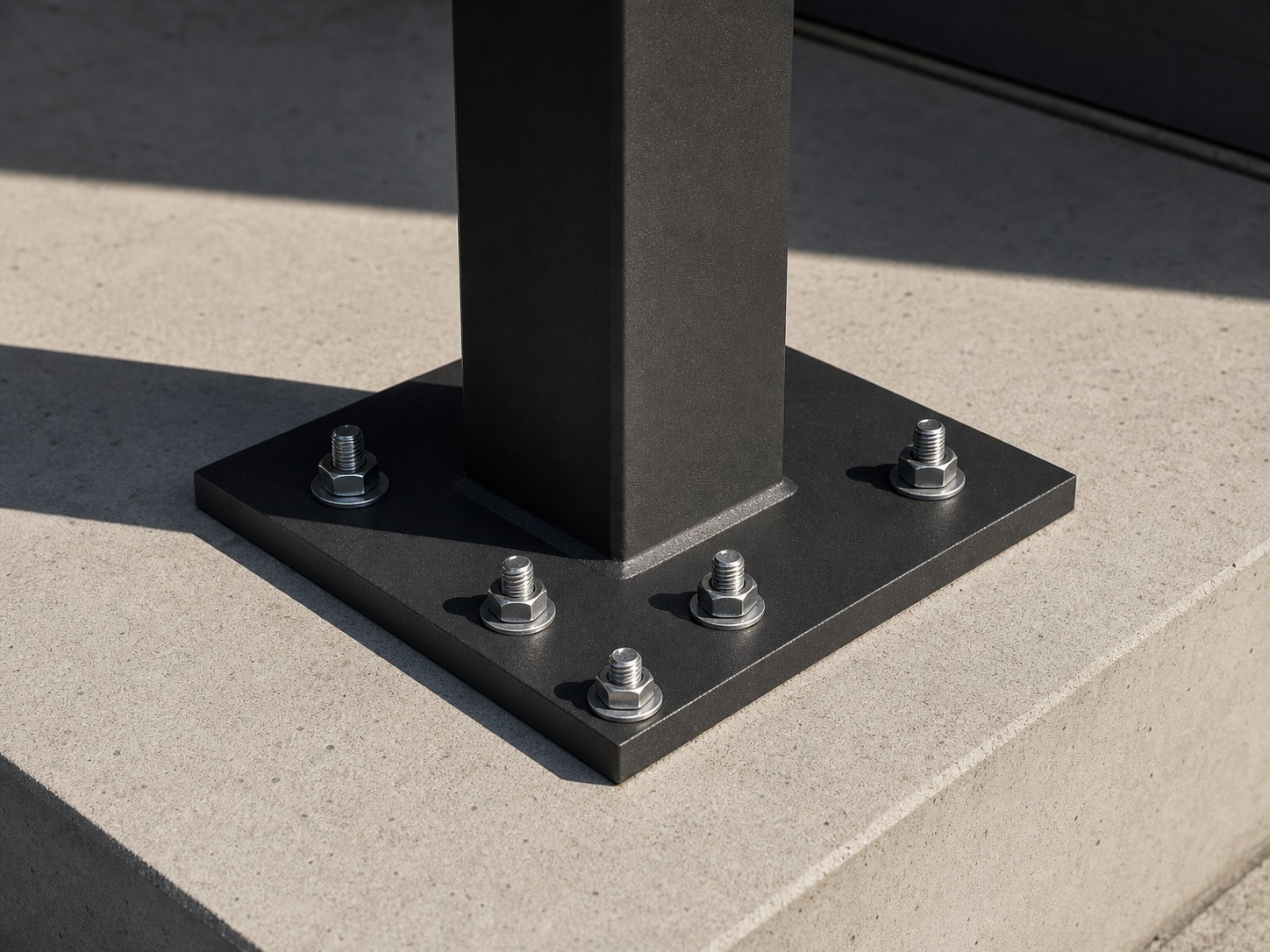 Base plate / anchor bolt detail